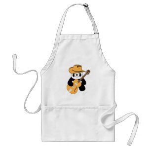 Funny panda with guitar standard apron