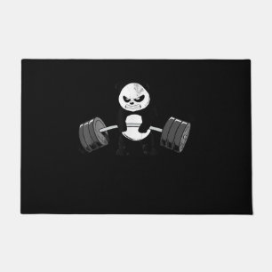 Funny Panda Workout  Kitten Gym Deadlift Power Doormat