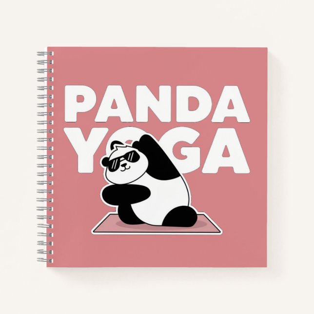 funny panda yoga notebook (Front)