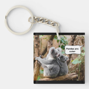 Funny Pandas or Koalas - Which are cuter? Key Ring