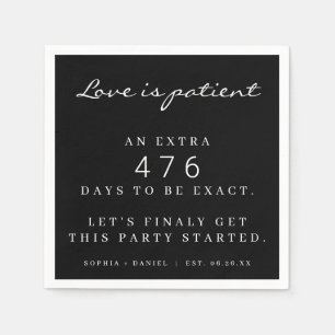Funny Pandemic Wedding Postponed Love Is Patient N Napkin