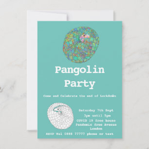 Funny Pangolin lockdown free Covid19 humor Party