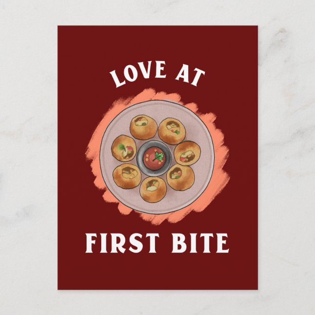 funny pani puri gol gappa postcard (Front)