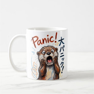 Funny Panicking Otter Meme Coffee Mug