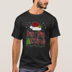 Funny Pap Pap Claus Christmas Lights Xmas Pajama F T-Shirt