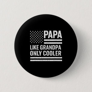 Funny Papa Art For Grandpa From Grandkids Father's 6 Cm Round Badge
