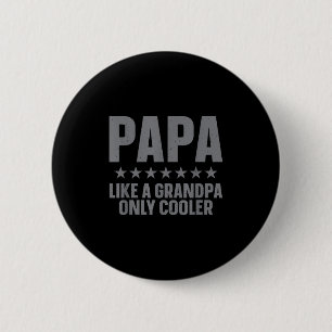 Funny Papa Art For Grandpa From Grandkids Fathers 6 Cm Round Badge