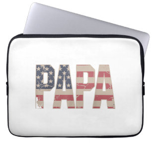 Funny Papa Art for Grandpa from Grandkids Father's Laptop Sleeve
