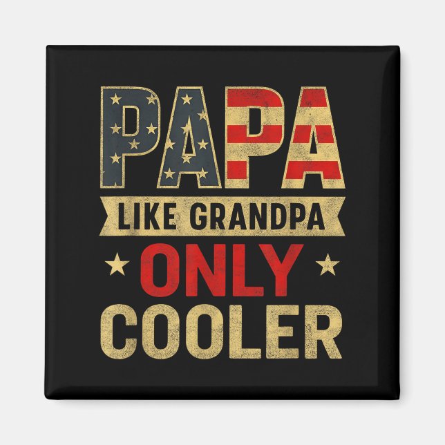 Funny Papa Art For Grandpa From Grandkids Father's Magnet (Front)