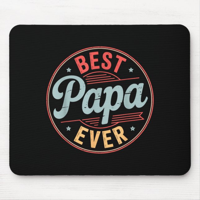 Funny Papa Art For Grandpa From Grandkids Father's Mouse Pad (Front)