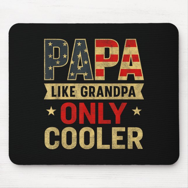 Funny Papa Art For Grandpa From Grandkids Father's Mouse Pad (Front)