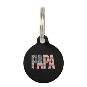 Funny Papa Art for Grandpa from Grandkids Father's Pet Tag