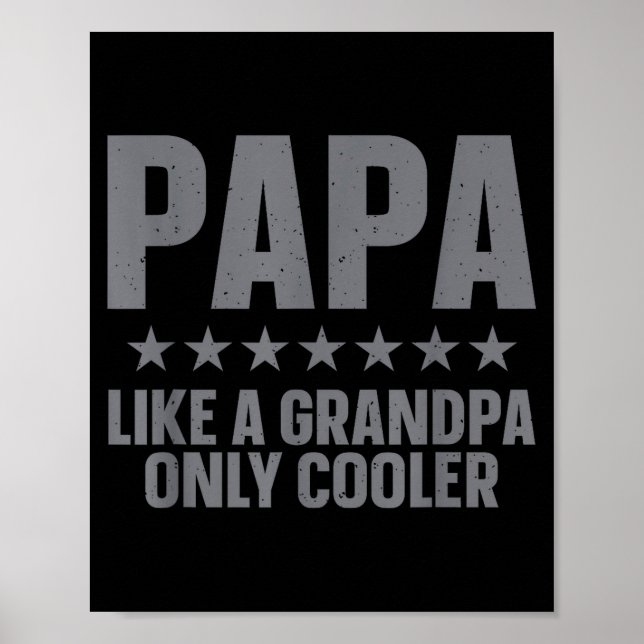 Funny Papa Art For Grandpa From Grandkids Father's Poster (Front)
