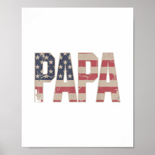 Funny Papa Art for Grandpa from Grandkids Father's Poster