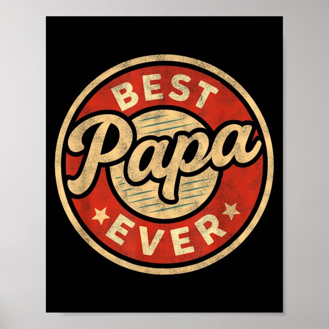Funny Papa Art For Grandpa From Grandkids Father's Poster (Front)
