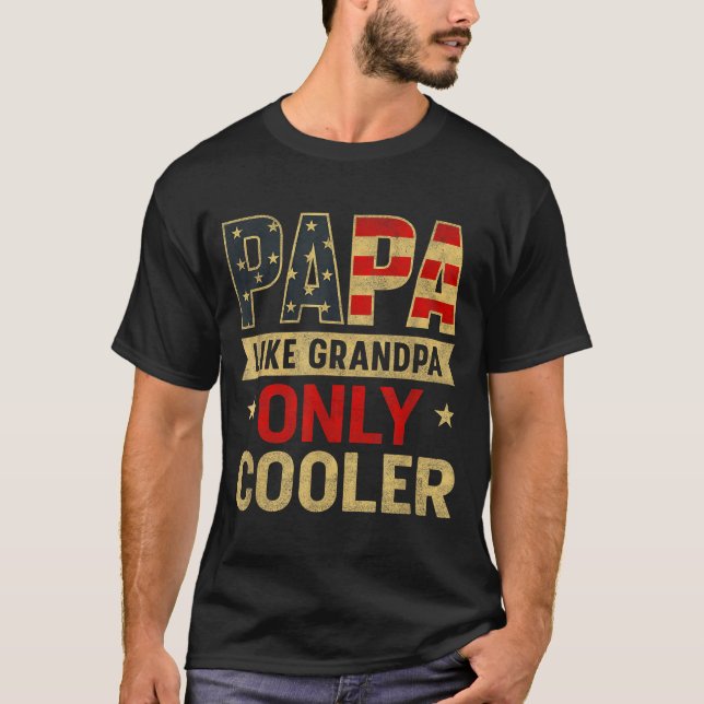 Funny Papa Art For Grandpa From Grandkids Father's T-Shirt (Front)