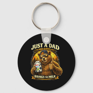 Funny Papa Bear for Men Dad Fathers Day Birthday Key Ring
