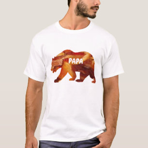 funny papa bear funny beer bacon shirt  design
