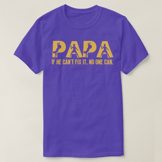 Funny Papa Birthday 4 T-Shirt (Design Front)