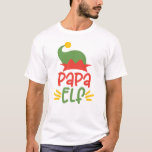 Funny  Papa Elf Christmas T-Shirt<br><div class="desc">If you're looking for a top-quality, new-favourite T shirt, you've come to the right place! This tee is everything you could ask for – it’s cosy, lightweight and comfortable and so funny with it's colourful saying, Papa Elf. It also makes the perfect tee for dad, or granddad , during the...</div>