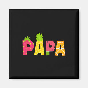 Funny Papa Fruitarian Lover Summer Men Fruit Slice Magnet