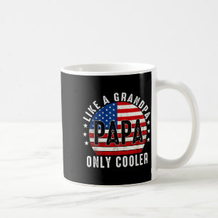 Funny Papa Like A Grandpa Only Cooler From Grandki Coffee Mug