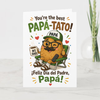 Funny Papá-Tato Bilingual Father’s Day Card