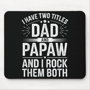 Funny Papaw Art For Grandpa Grandfather From Grand Mouse Pad