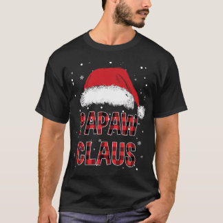 Funny Papaw Claus Red Plaid Christmas Family Pjs M T-Shirt