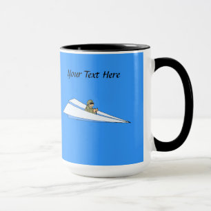 Funny Paper Aeroplane Pilot Mug