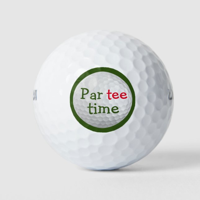 Funny Par Tee Time Golf Balls (Front)