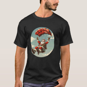 Funny Parachute and Christmas Season for Skydive a T-Shirt