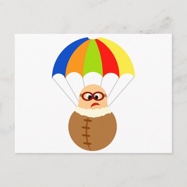Funny Parachute Postcard (Front)