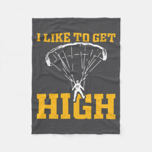 Funny Parachute Quote Skydiver Fleece Blanket