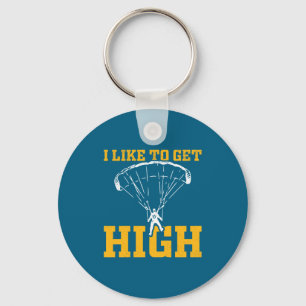 Funny Parachute Quote Skydiver  Key Ring