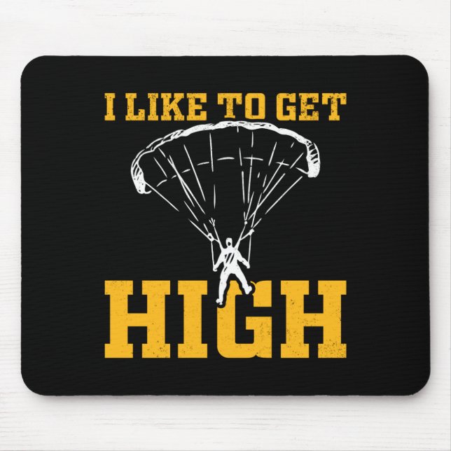 Funny Parachute Quote Skydiver  Mouse Pad (Front)