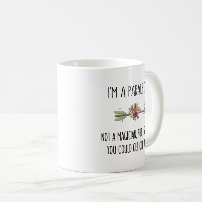 Funny Paralegal Legal Assistant Gift Coffee Mug (Front Right)