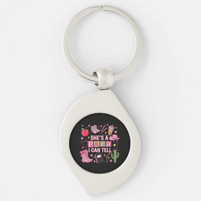 Funny Paraprofessional - She's A Para I Can Tell Key Ring (Front)