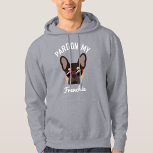 Funny Pardon my Frenchie Brown Tan French Bulldog Hoodie