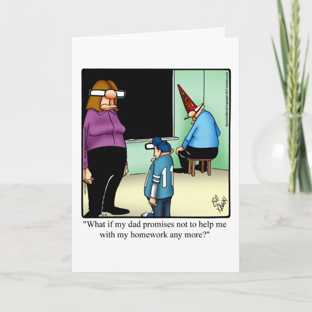 Funny Parent Humour Blank Greeting Card (Front)