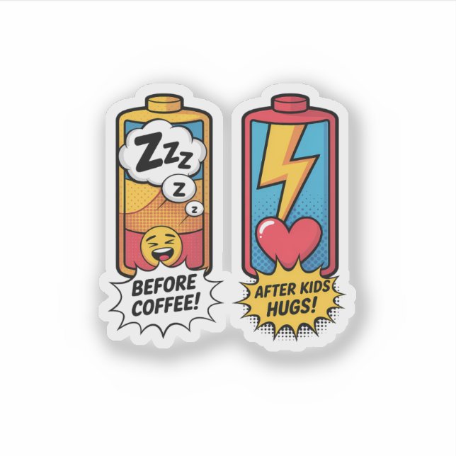 Funny Parenting Energy – Before Coffee After Kids  (Front)