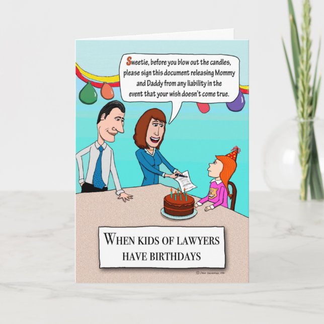Funny Parents Are Lawyers Birthday Card (Front)