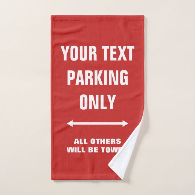 Funny parking sign hand towel novelty gift idea (Hand Towel)