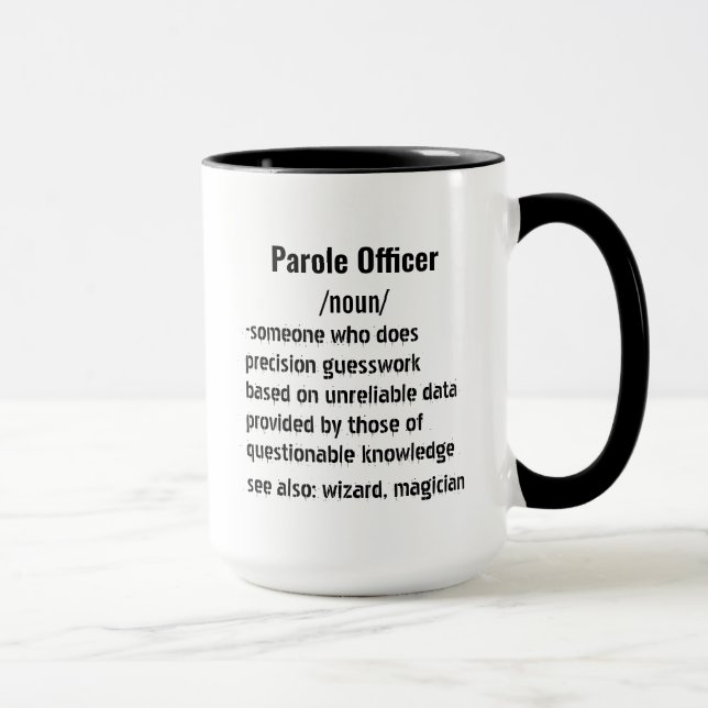 Funny Parole Officer Definition gifts  Mug (Right)