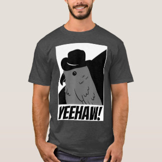 Funny Parrot Cowboy Yeehaw Birdwatching T-Shirt