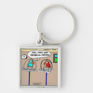 Funny Parrots Bathroom Fixtures Gifts & Tees Key Ring