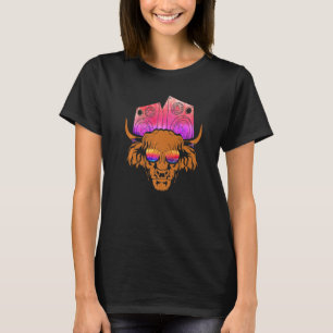 Funny Party Animal Sunglasses Scottish Highland Co T-Shirt