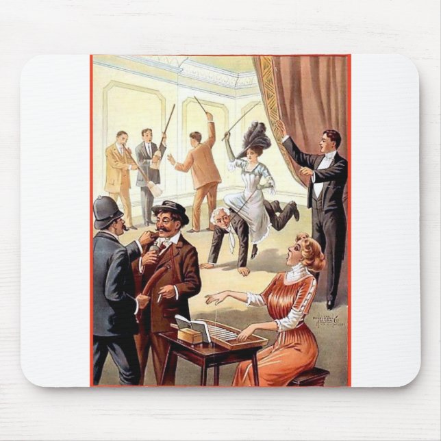 funny party celebration people fun mouse pad (Front)