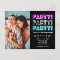 Funny Party Photo Lesbian Gay LGBT Save the Date A
