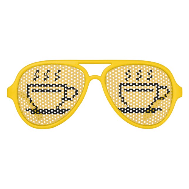 Funny party shades for coffee addict (Front)